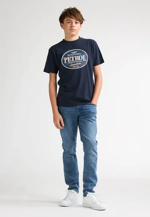 Футболка с принтом кактуса опунции. Petrol Industries, Navy Blue