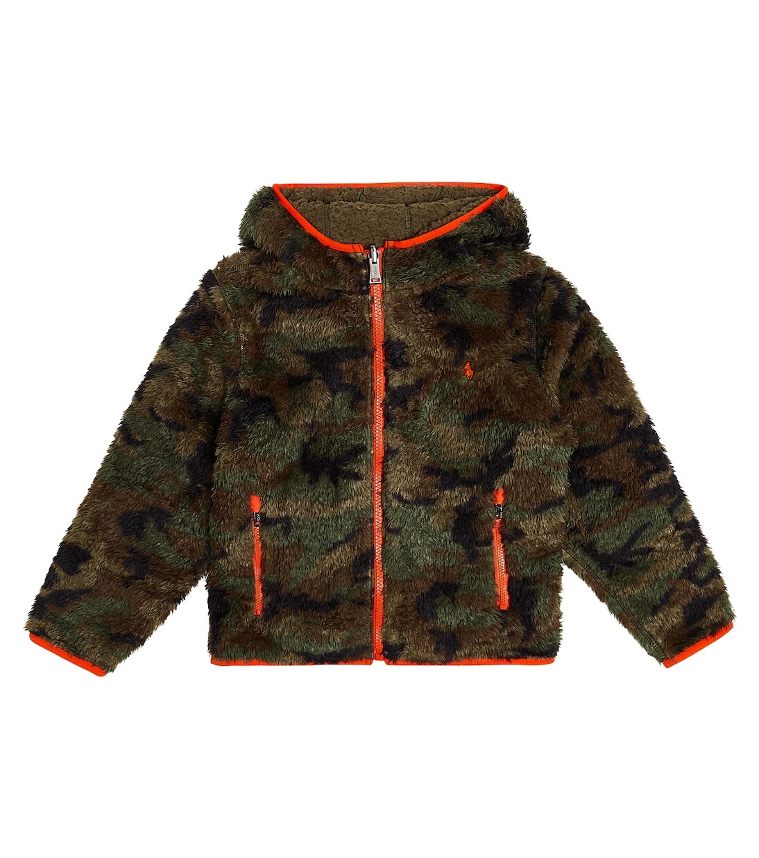 

Камуфляжная куртка из искусственной овчины Polo Ralph Lauren Kids, зеленый