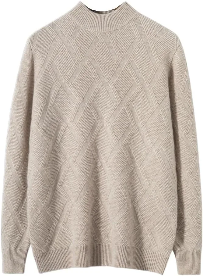 

Мужской свитер с высоким воротником из кашемира, свободный, большой размер SIDUFHAOPKLL