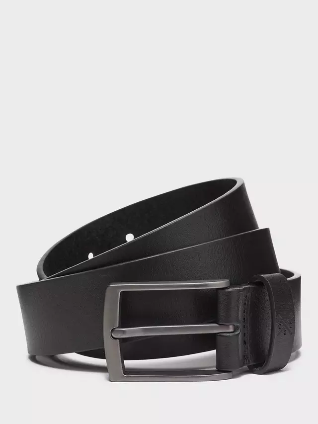 

Ремень Crew Clothing Leather Smart Classic, черный