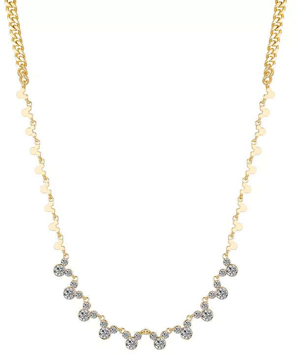 

Ожерелье с разноцветными кристаллами и Микки Маусом Disney, gold