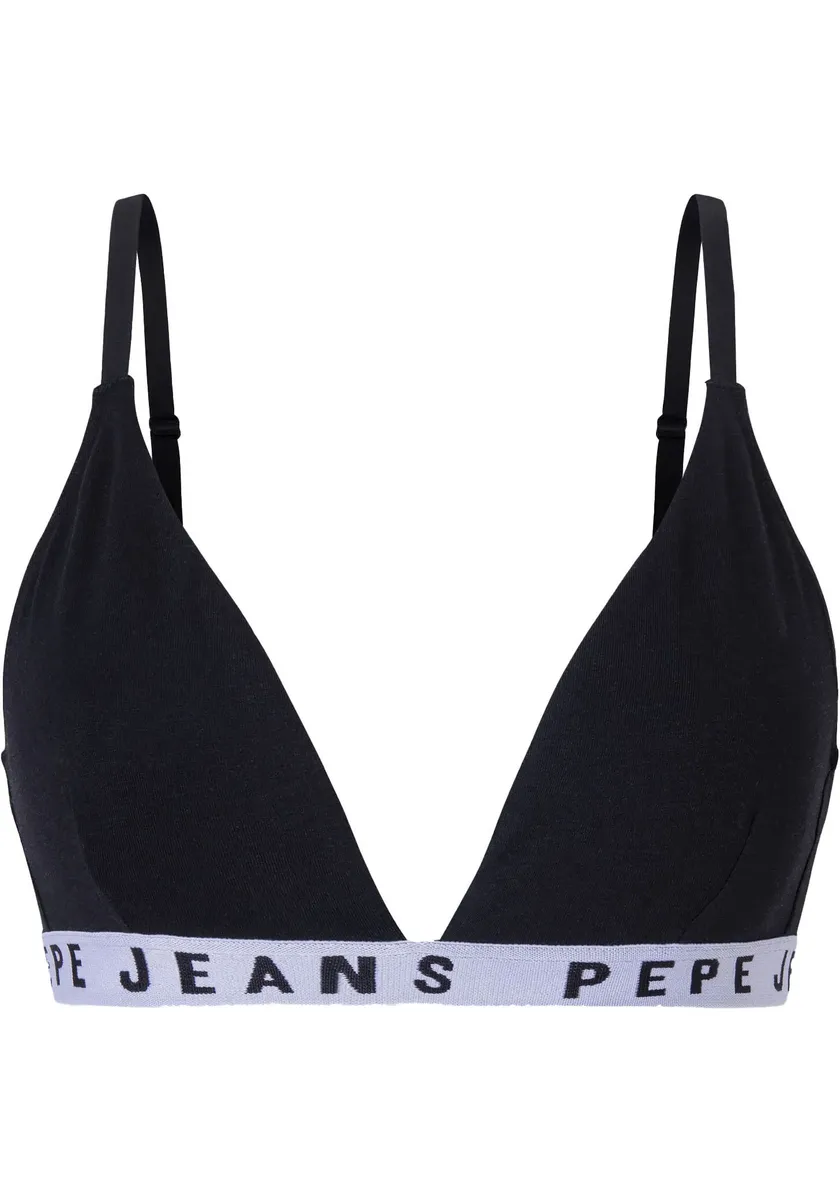 

Pepe Jeans Бюстгальтер без косточек "Logo Bra", черный