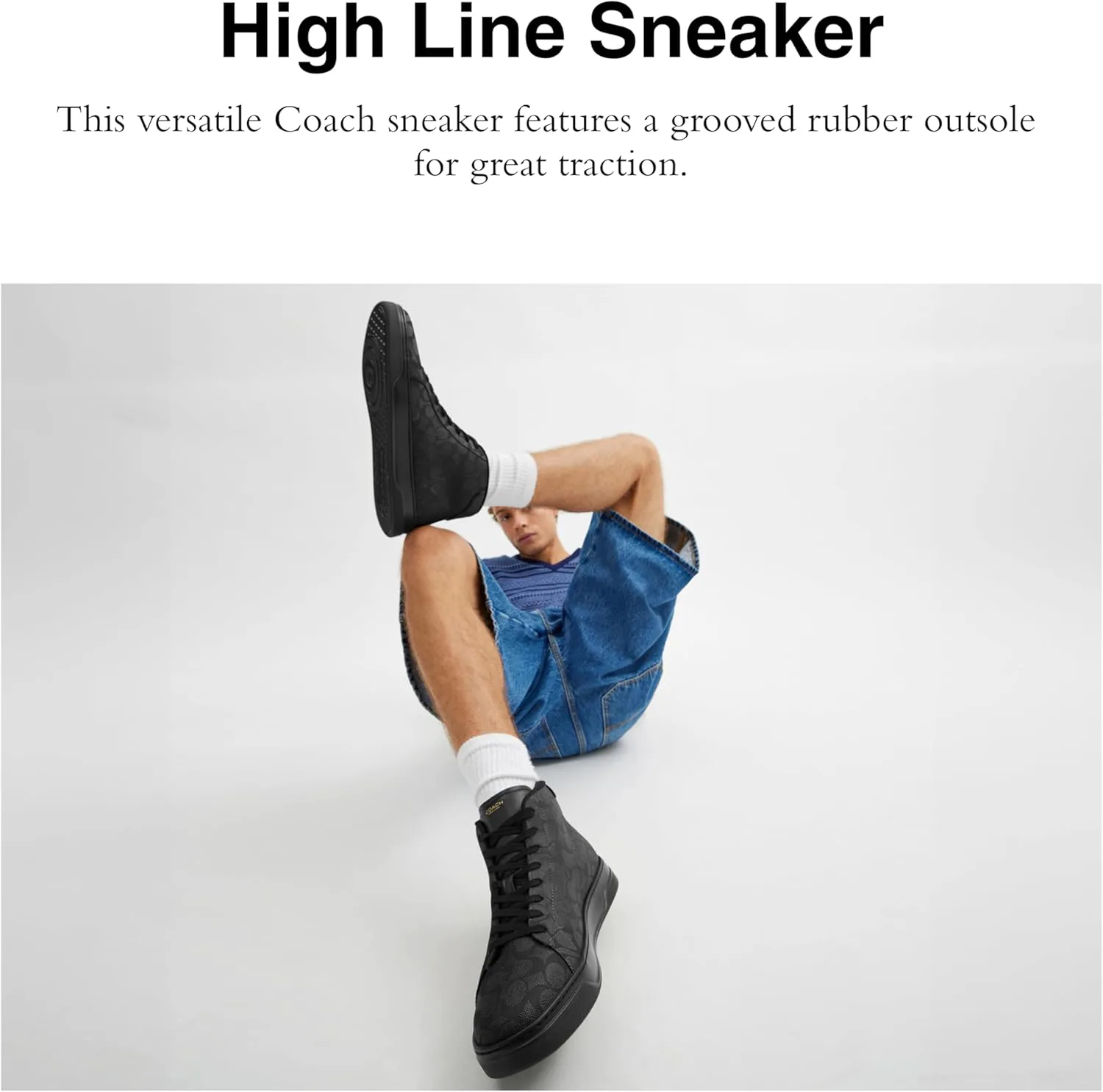 Мужские кроссовки Coach High Line Low Top, графитовый/черный — фото 3