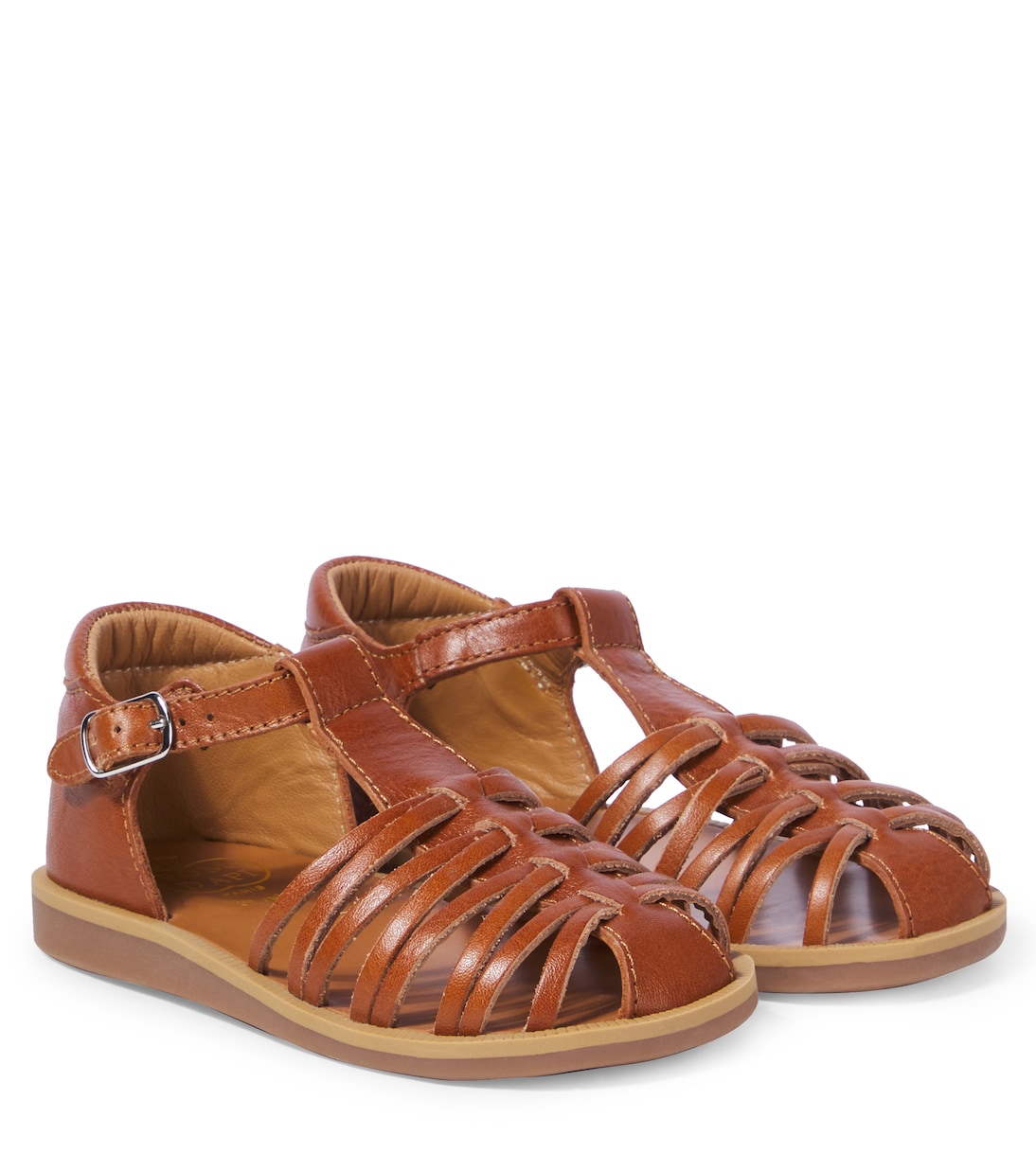 

Кожаные сандалии Poppy Royal Pom d'Api, Vegetal Vaquetta Camel