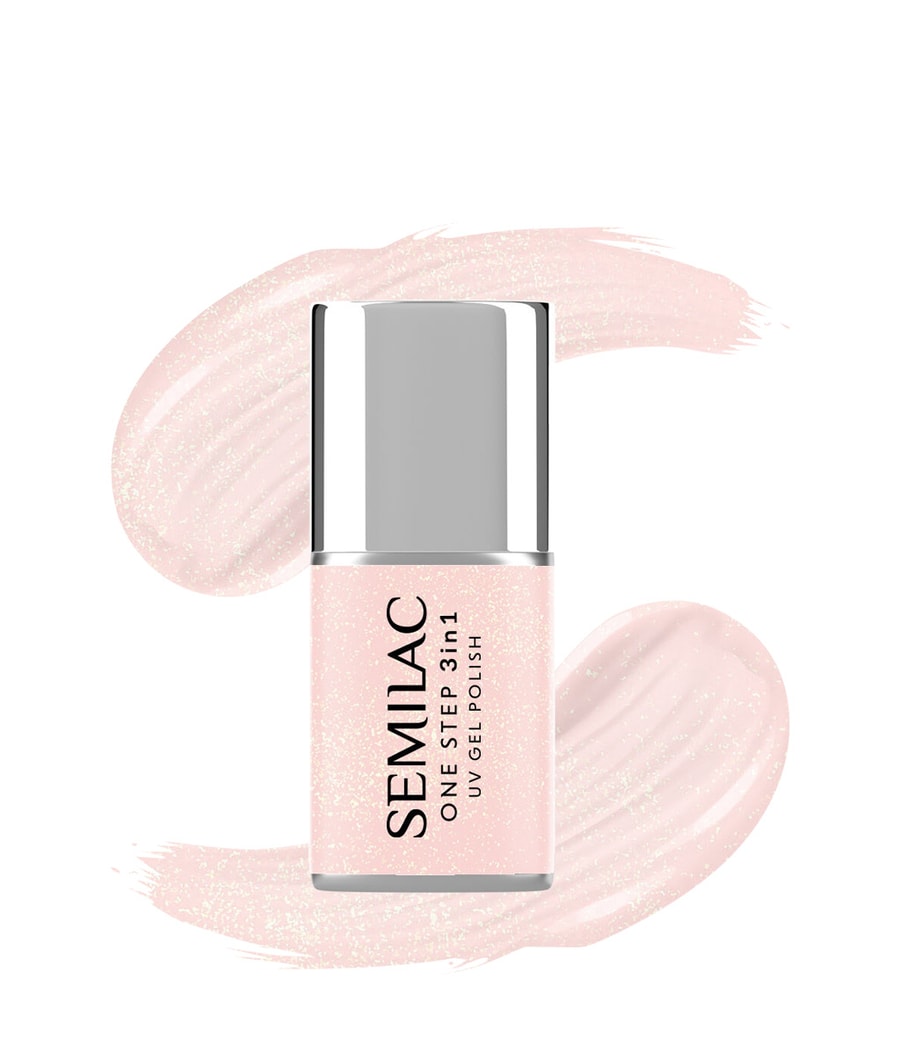 

Гель-лак для ногтей Semilac One Step 3in1 UV Gel Polish, S257 Naked Glitter Rose, 7 ml