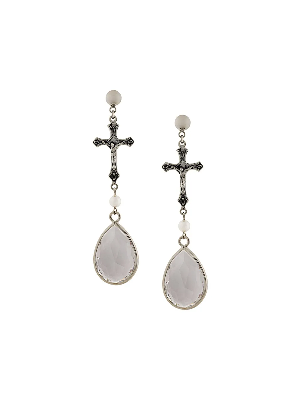 

Серьги-подвески с крестами Givenchy, металлик