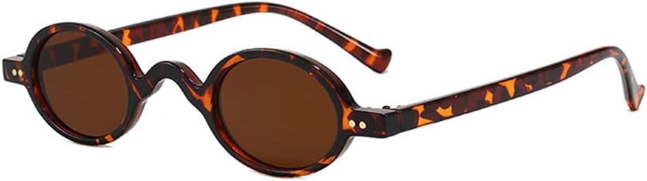 

Солнцезащитные очки конфетных цветов для женщин и мужчин в стиле панк, солнцезащитные очки UV400 овальной формы для занятий спортом на открытом воздухе, бега и езды на велосипеде UYPTK, Leopard Tea