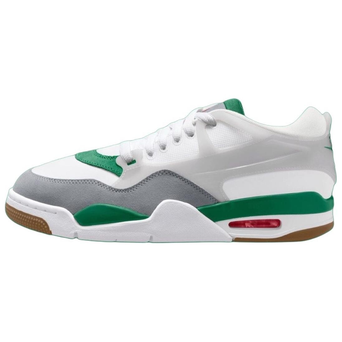 

Кроссовки Air Jordan 4 Vintage Basketball Shoes Unisex Low-top White/Green, зеленый