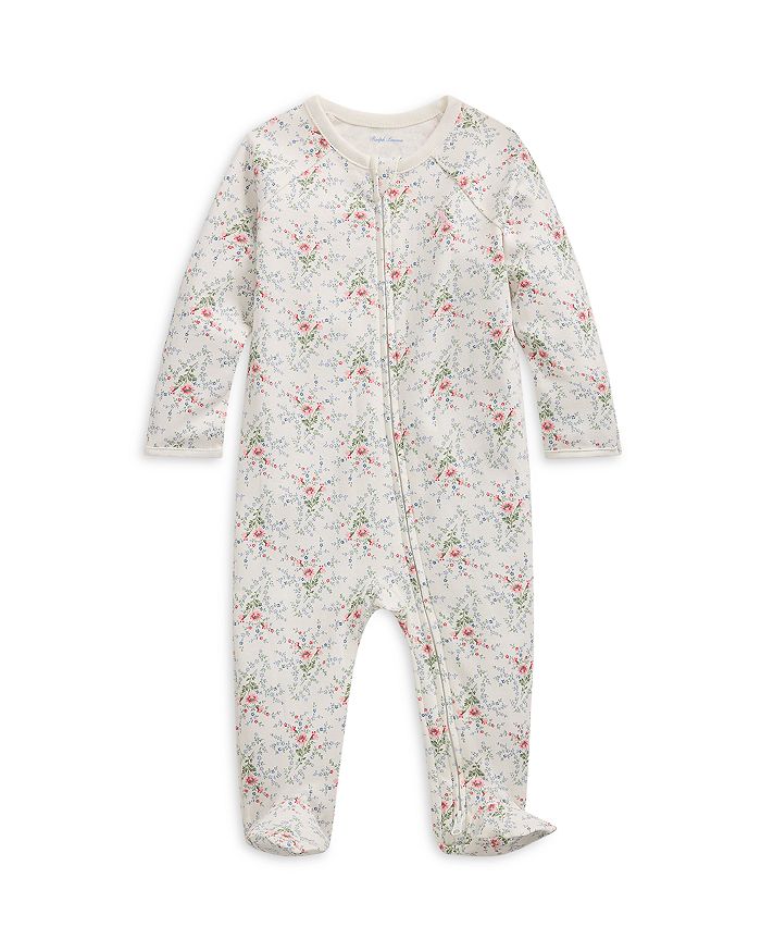 

Комбинезон Polo Girls Floral Cotton Interlock Footed Comboall - Baby Ralph Lauren, розовый