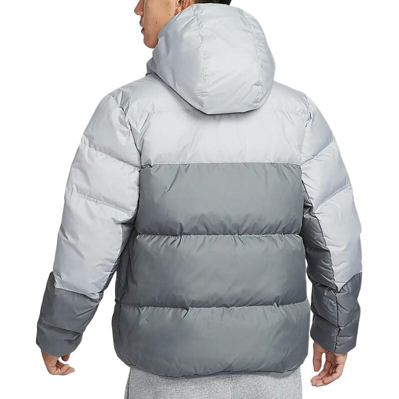 Куртка-пуховик Nike Hooded Puffer, светло-серый — фото 2