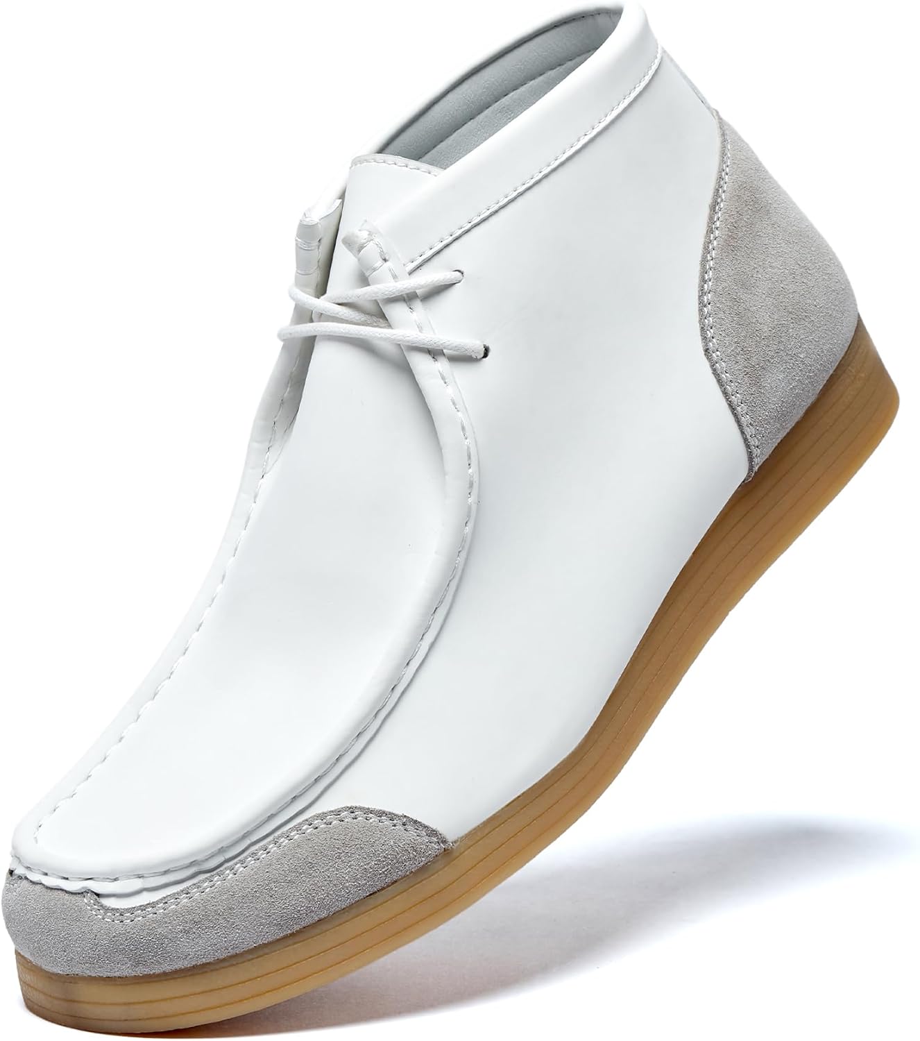 

Мужские лоферы Классический деловой дизайн с прострочкой Нескользящие, износостойкие оксфорды Средние, легкие, свободные повседневные обувь для прогулок, посещения лекций Кожаная обувь Ksyvucrd, белый