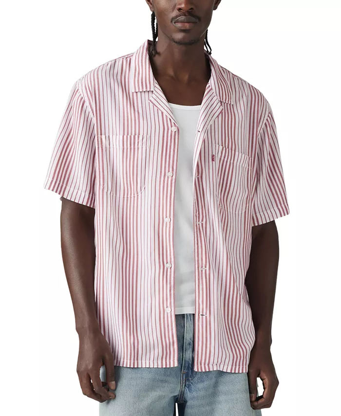 

Мужская рубашка свободного кроя с отложным воротником Camp Collar Levi's, красный