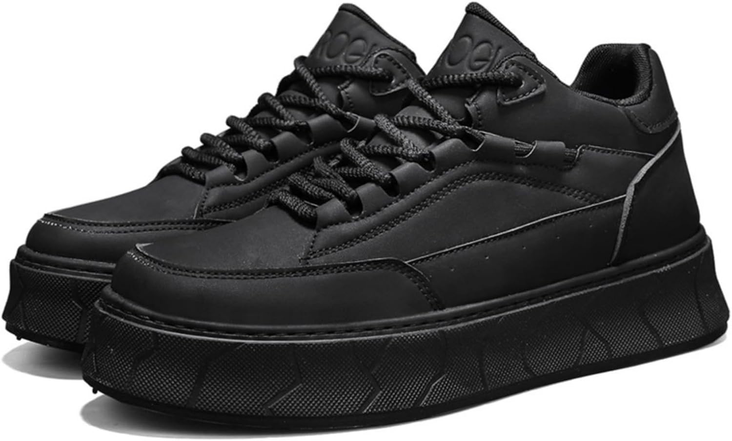 

Мужские повседневные туфли, модные черные кроссовки на шнуровке с толстой подошвой, удобная обувь для ежедневной носки Aokisx