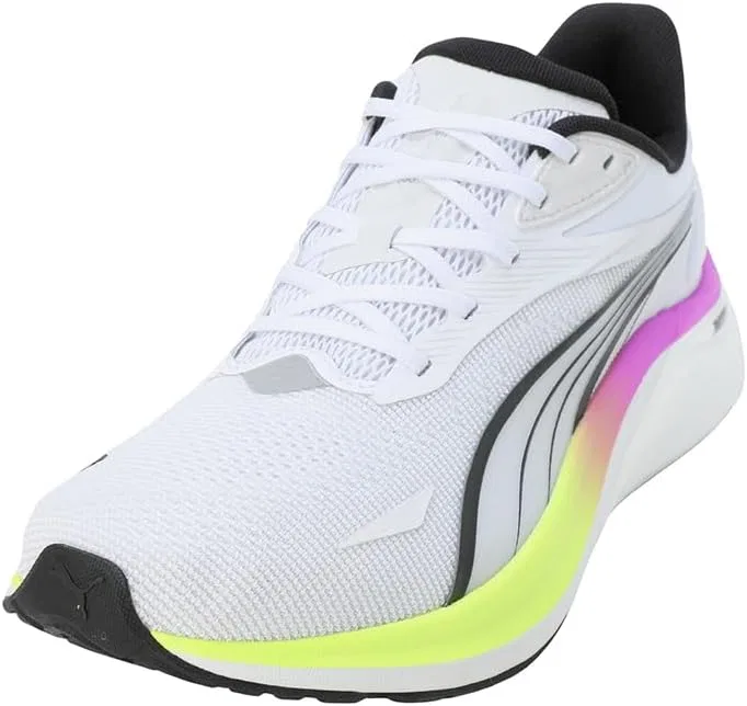 Мужские кроссовки Puma Electrify Nitro 4 для бега по улицам, Puma White Pure Magenta Yellow Alert