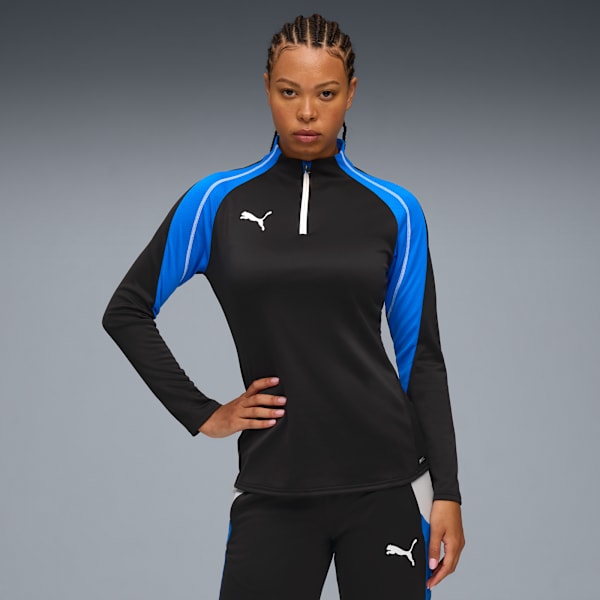 

Женская футболка с застежкой-молнией на четверть Individualblaze Puma, черный