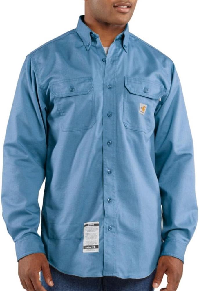 

Carhartt мужская огнестойкая классическая рубашка из твила, Medium Blue
