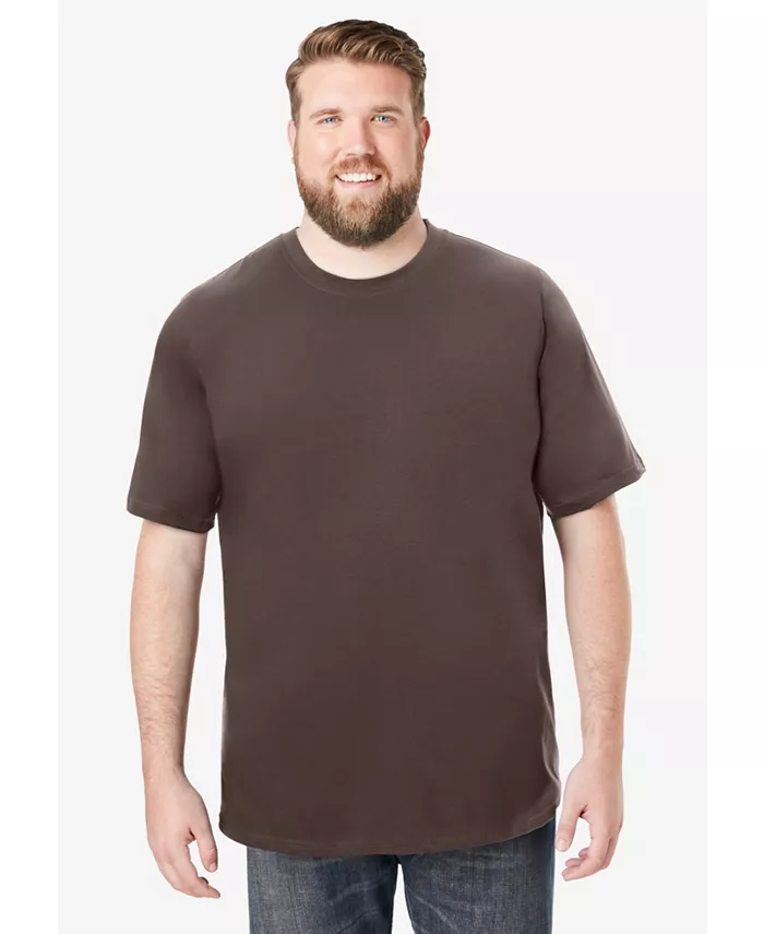 

Футболка с круглым вырезом Big & Tall by KingSize Heavyweight Jersey Boulder Creek, коричневый