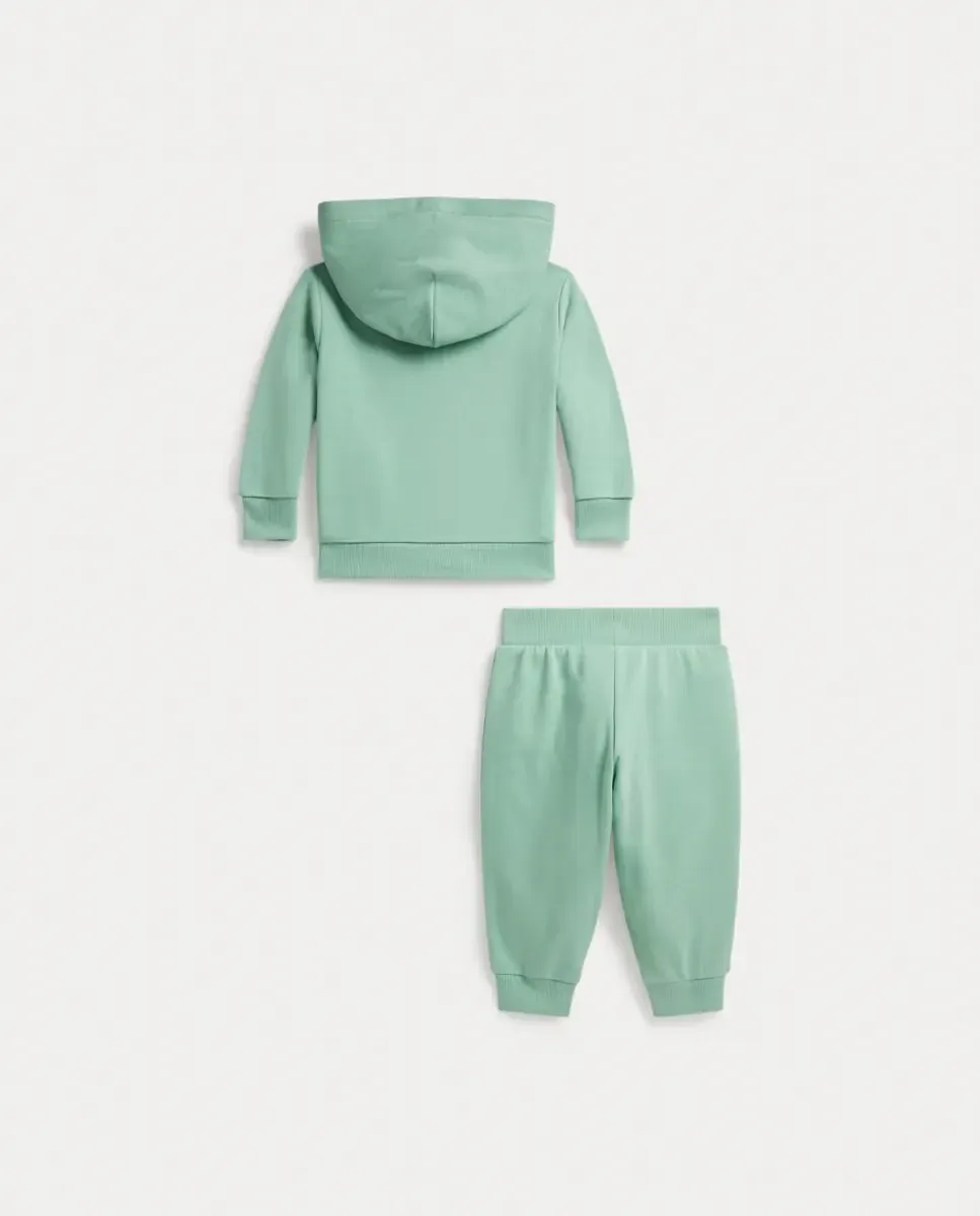 Детский комплект для мальчика с брюками и толстовкой с капюшоном Polo Ralph Lauren, Verde Anticuario — фото 2