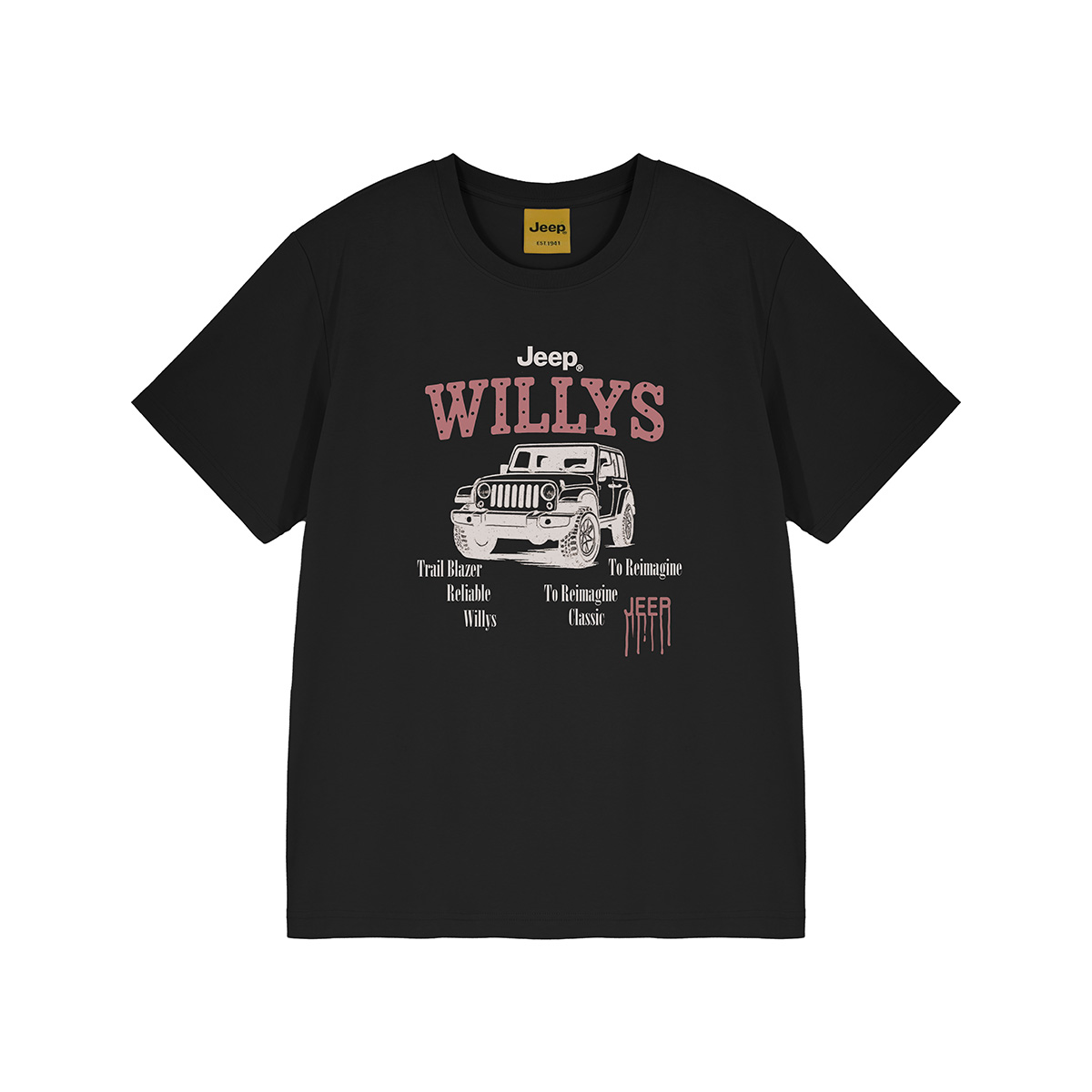 

Футболки унисекс с круглым вырезом, средней плотности Jeep, pure черный