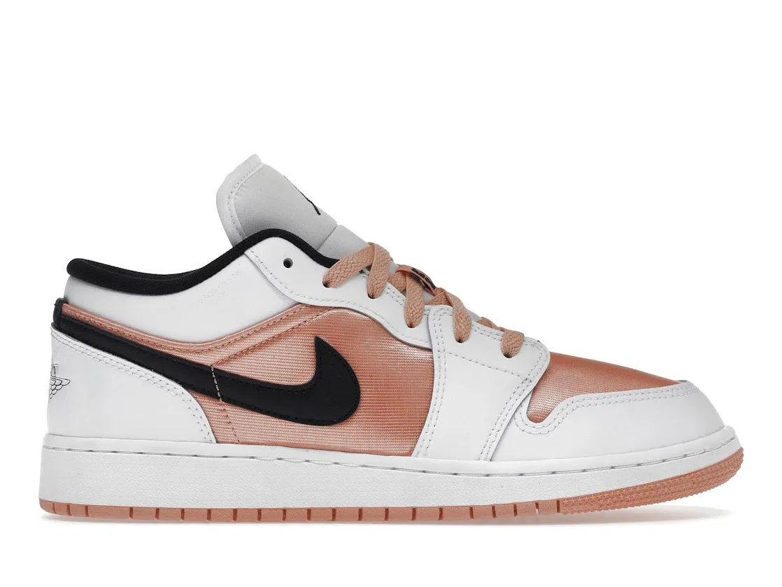 Детские кроссовки Lifestyle с принтом Jordan 1 Low Jordan, Light Madder Root/Black-White