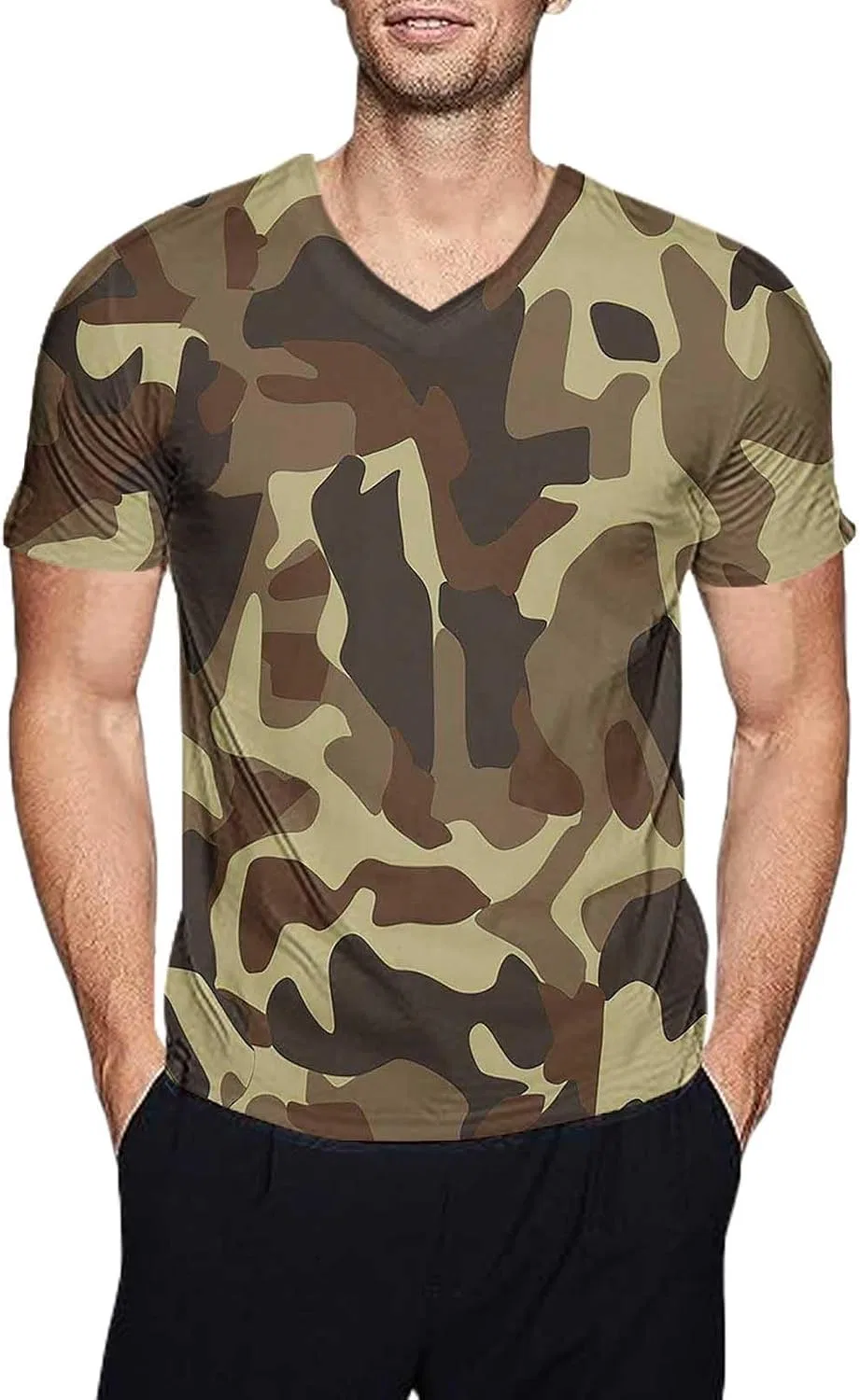 Мужская компрессионная футболка с камуфляжем Miyaomn, Camouflage