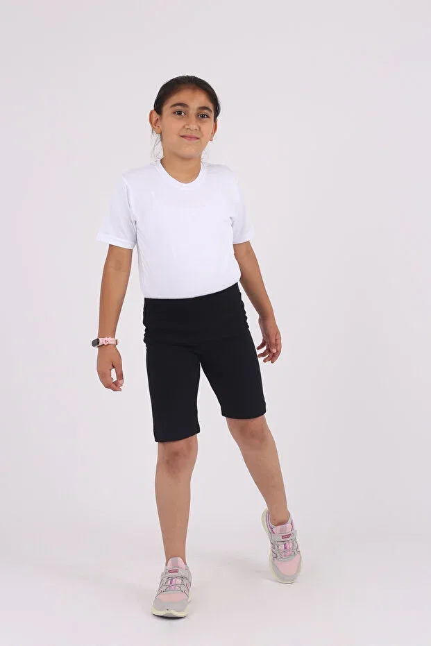 Детские леггинсы для девочек хлопковые короткие Basics Çiggo Kids, Black