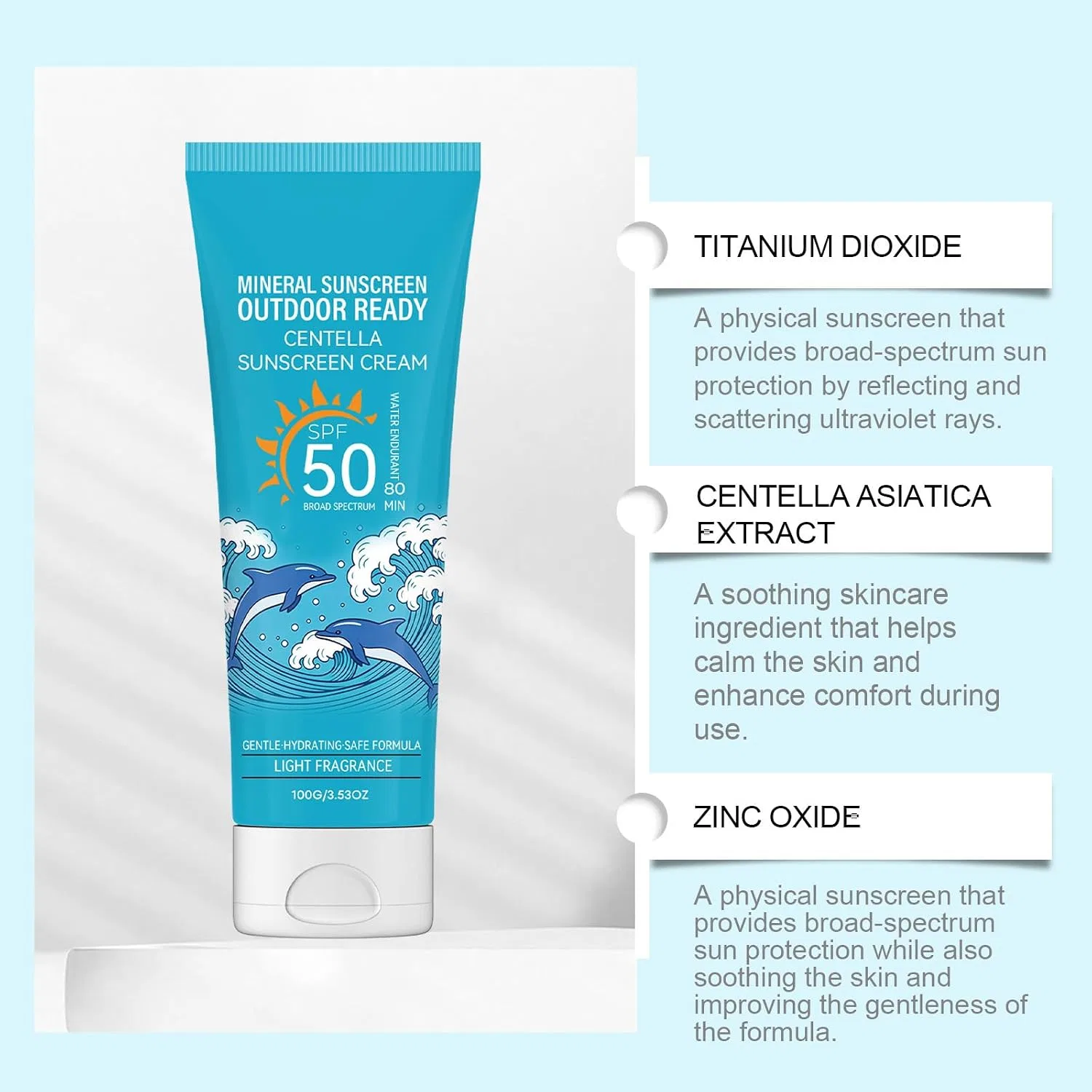 Минеральный солнцезащитный крем SPF 50, Rubu22a, 100 г, 1PC — фото 2