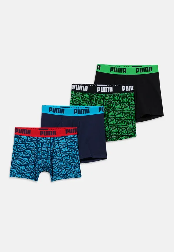 Трусы с принтом Boys flag printed 4 pack Puma, темно-синий/blue/green/black — фото 2