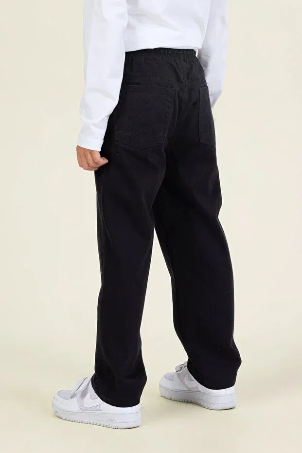Детские брюки для мальчиков из габардина Relaxed Fit Dmb Boys & Girls, Black — фото 3