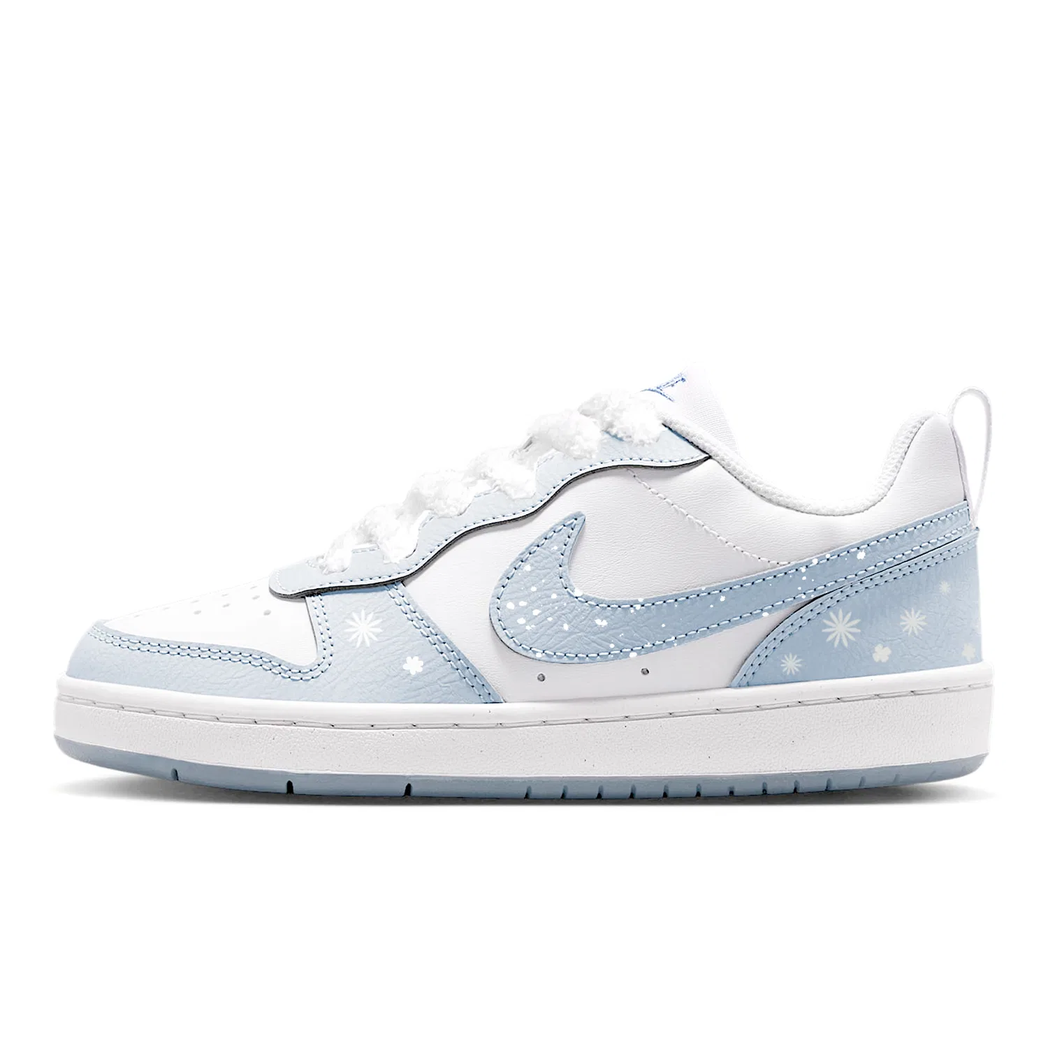 Детские скейтбординг-кроссовки Court Borough с модельным названием Court Borough, Nike, Blue White — фото 3