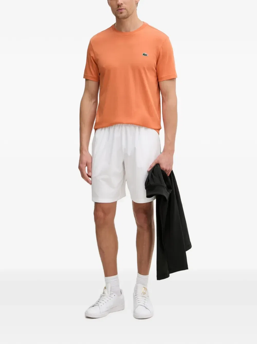 Футболка с логотипом-нашивкой Lacoste, оранжевый — фото 2
