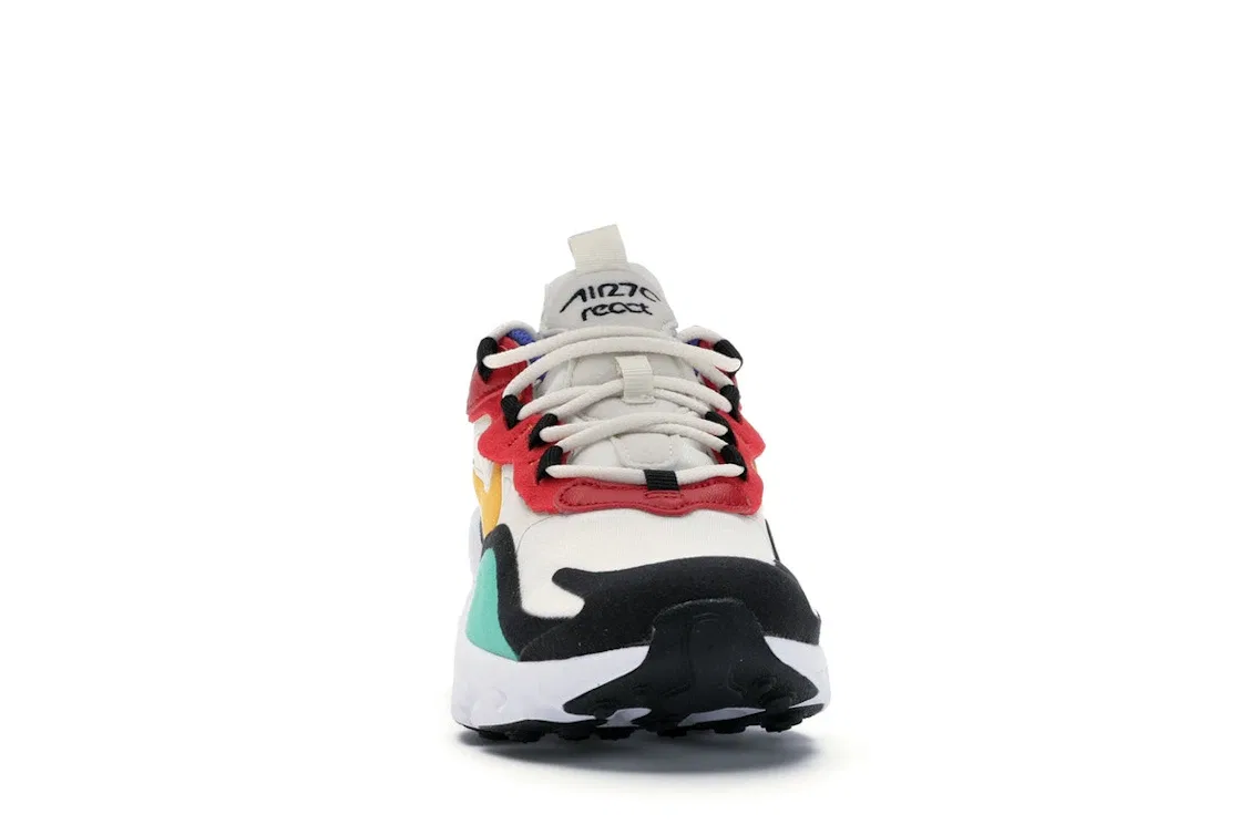 Детские кроссовки Lifestyle с амортизацией Nike Air Max 270 React, Phantom/University Gold-University Red-Black-Kinetic Green-Hyper Royal — фото 2