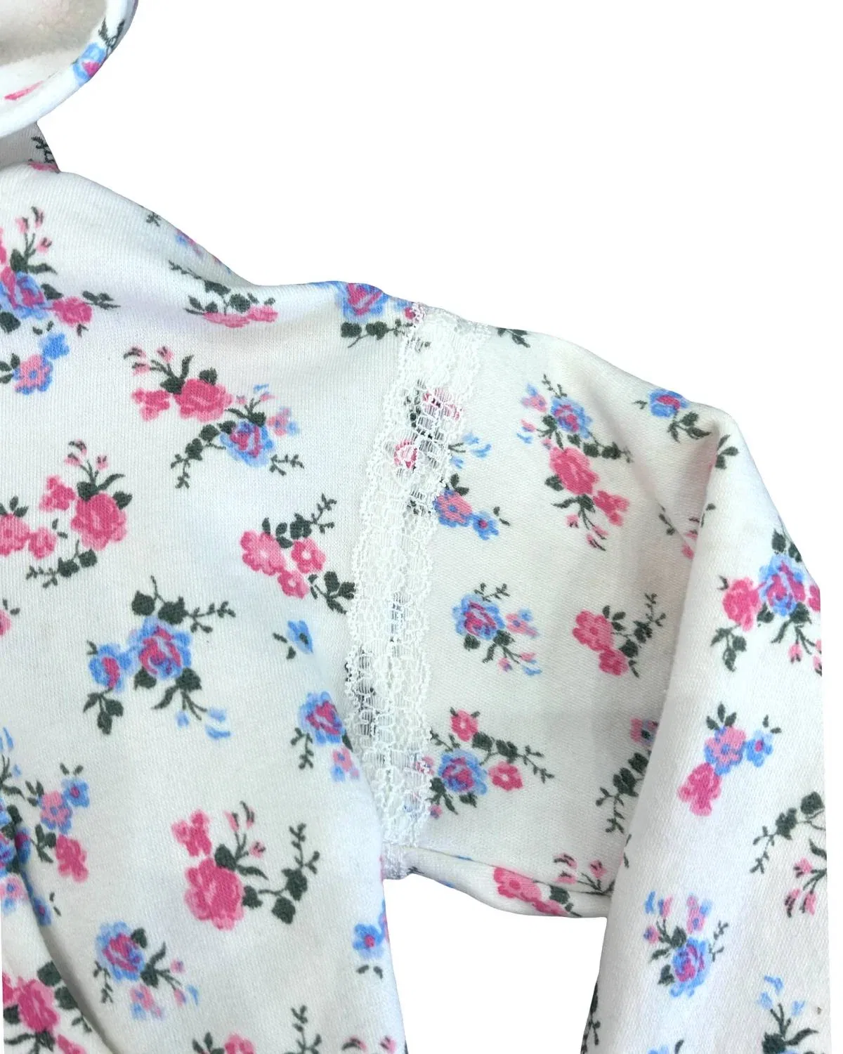Детское худи на молнии с цветочным принтом White Floral flowers by zoe, White Floral — фото 4