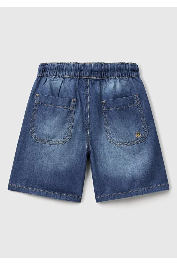 Детские шорты для мальчиков хлопковые Bermuda United Colors Of Benetton, Dark Denim — фото 2