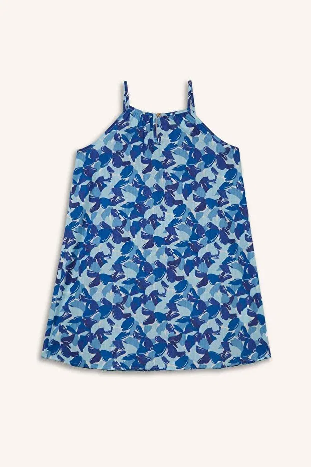 Детское платье для девочек с бретельками Defacto, Blue Be399