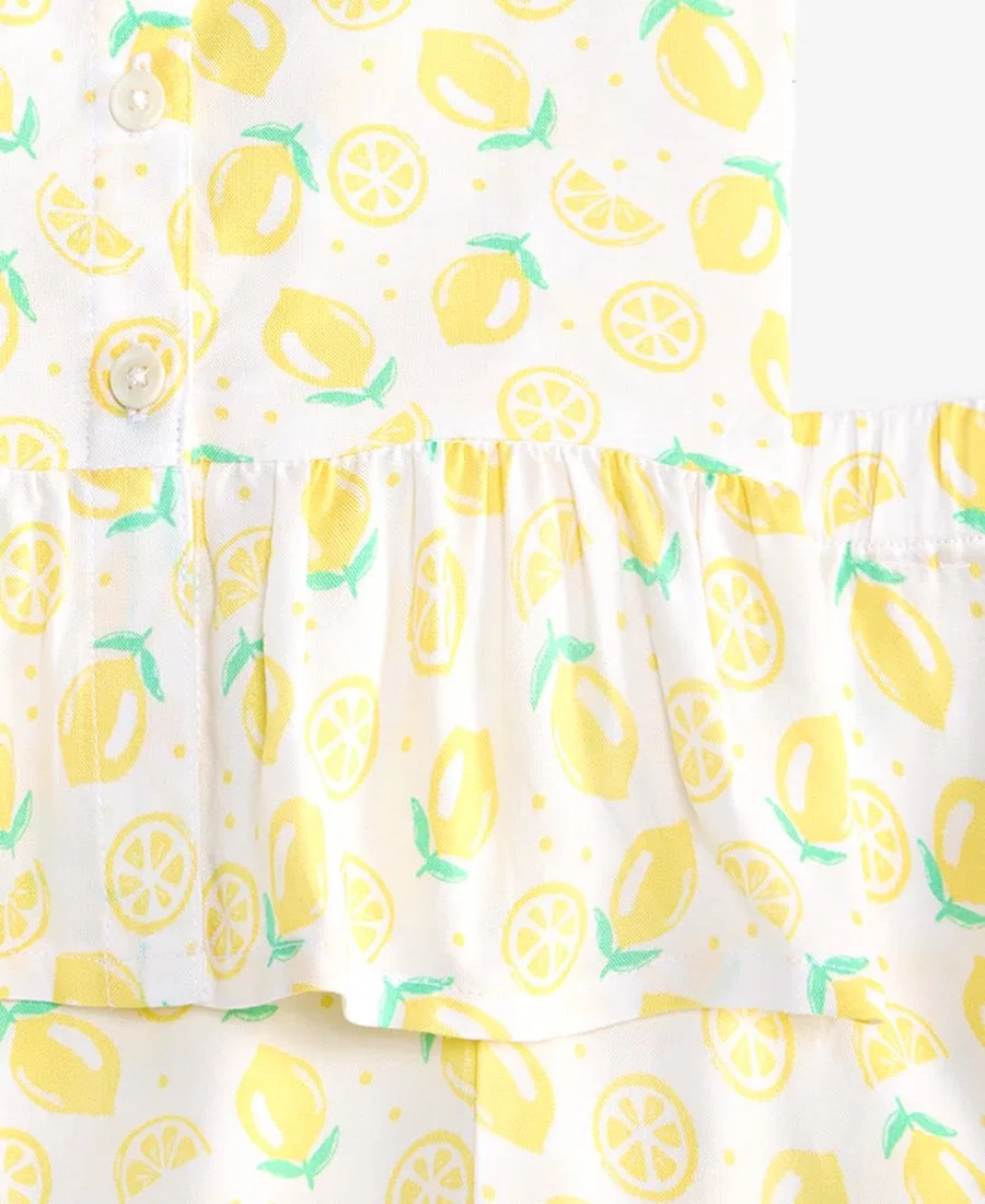Комплект из топа и шорт с принтом лимонов Epic Threads, Bright White — фото 3
