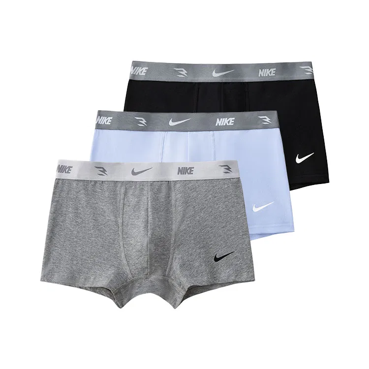 Детские боксеры с принтом Nike Magnet Gray+Kalamari Green — фото 3