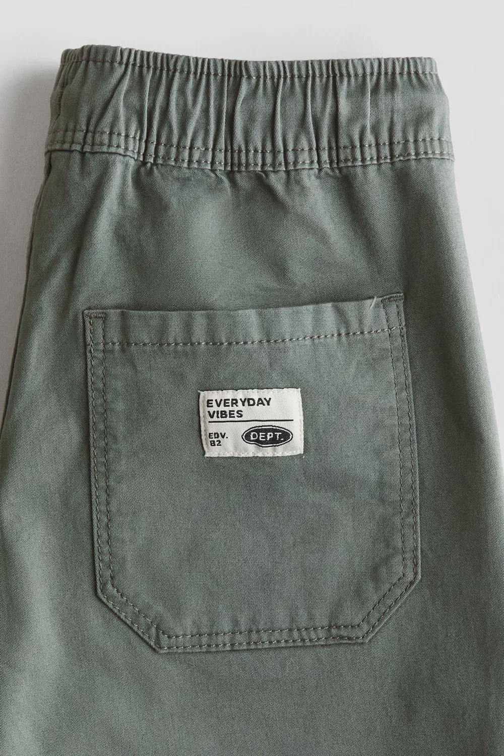 Спортивные штаны из хлопчатобумажной саржи H&M, Mattes Khakigrün — фото 2