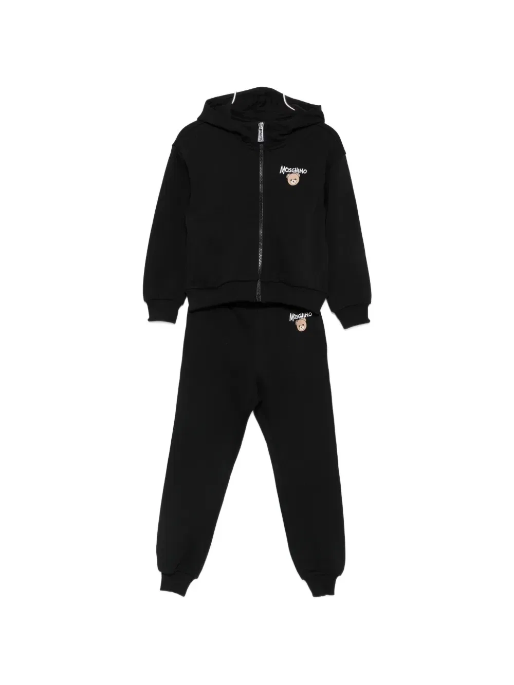 Спортивный костюм с логотипом и мишкой Тедди Moschino Kids, черный