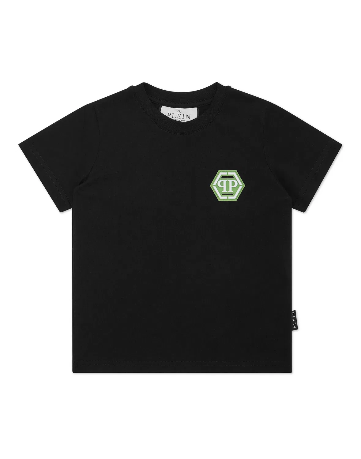 Детская футболка с принтом Iconic Plein PHILIPP PLEIN, Black/Green