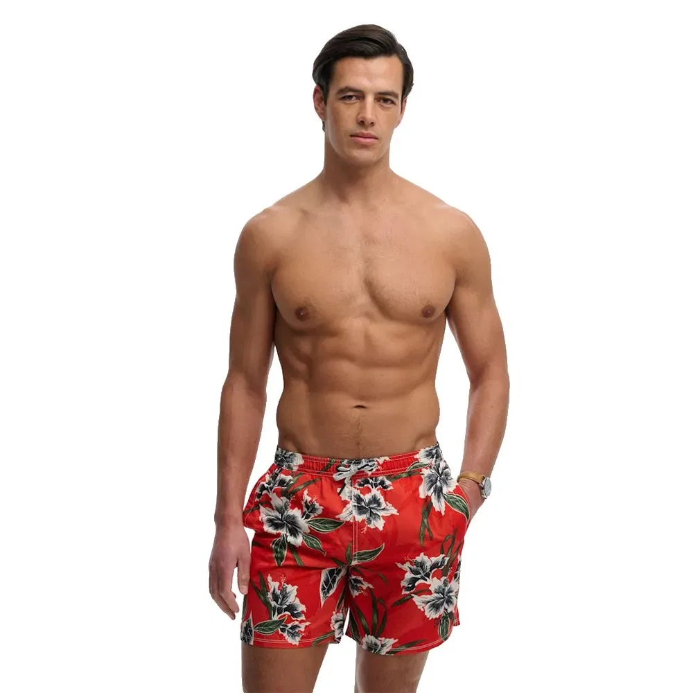 Мужские плавки с гавайским принтом Hawaiian Print 16 Superdry, Red — фото 3