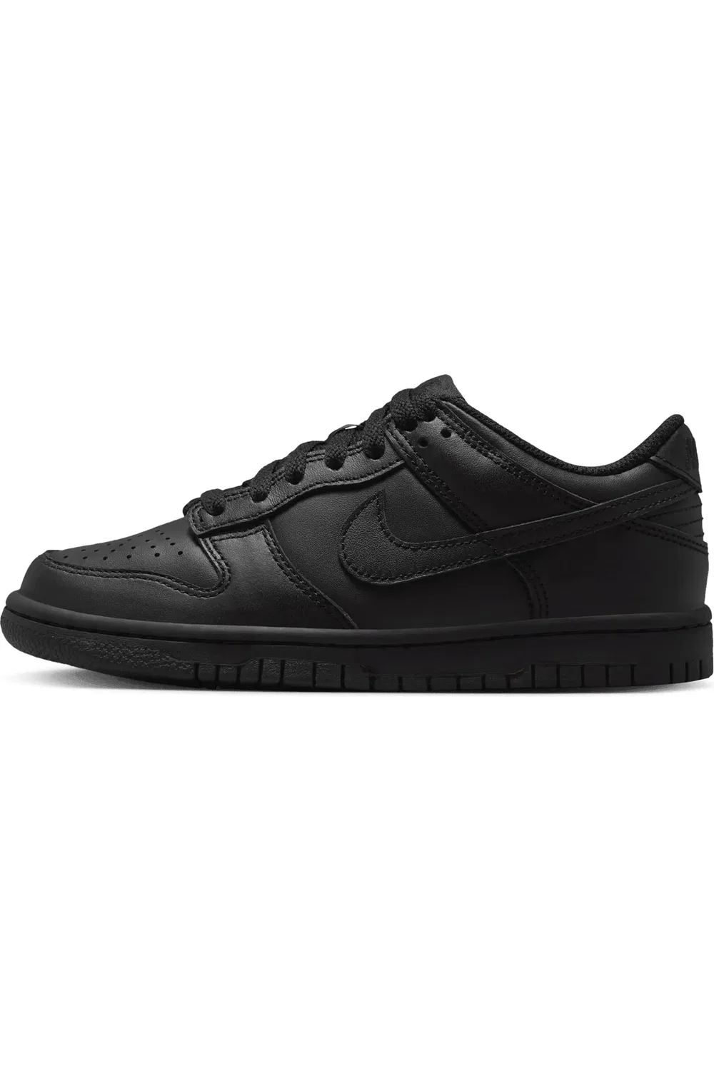 Кроссовки детские баскетбольные Dunk Low Nike, черный/ черный/ черный — фото 2