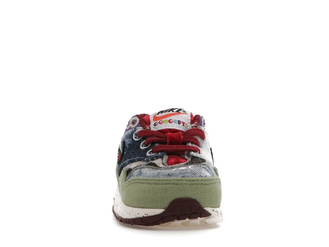 Детские кроссовки Lifestyle Nike Air Max 1 SP Concepts Mellow Nike, Oil Green/Black/Team Red/Sail — фото 2