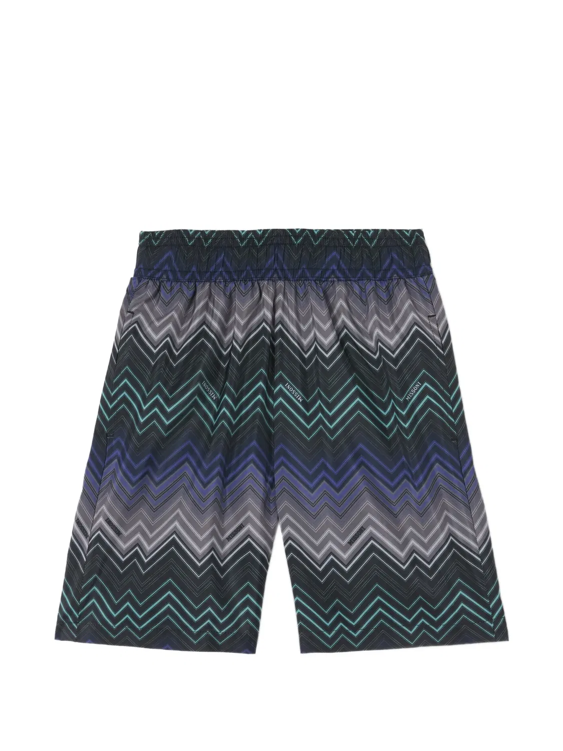 Плавки-шорты с узором зигзаг Missoni Kids, черный