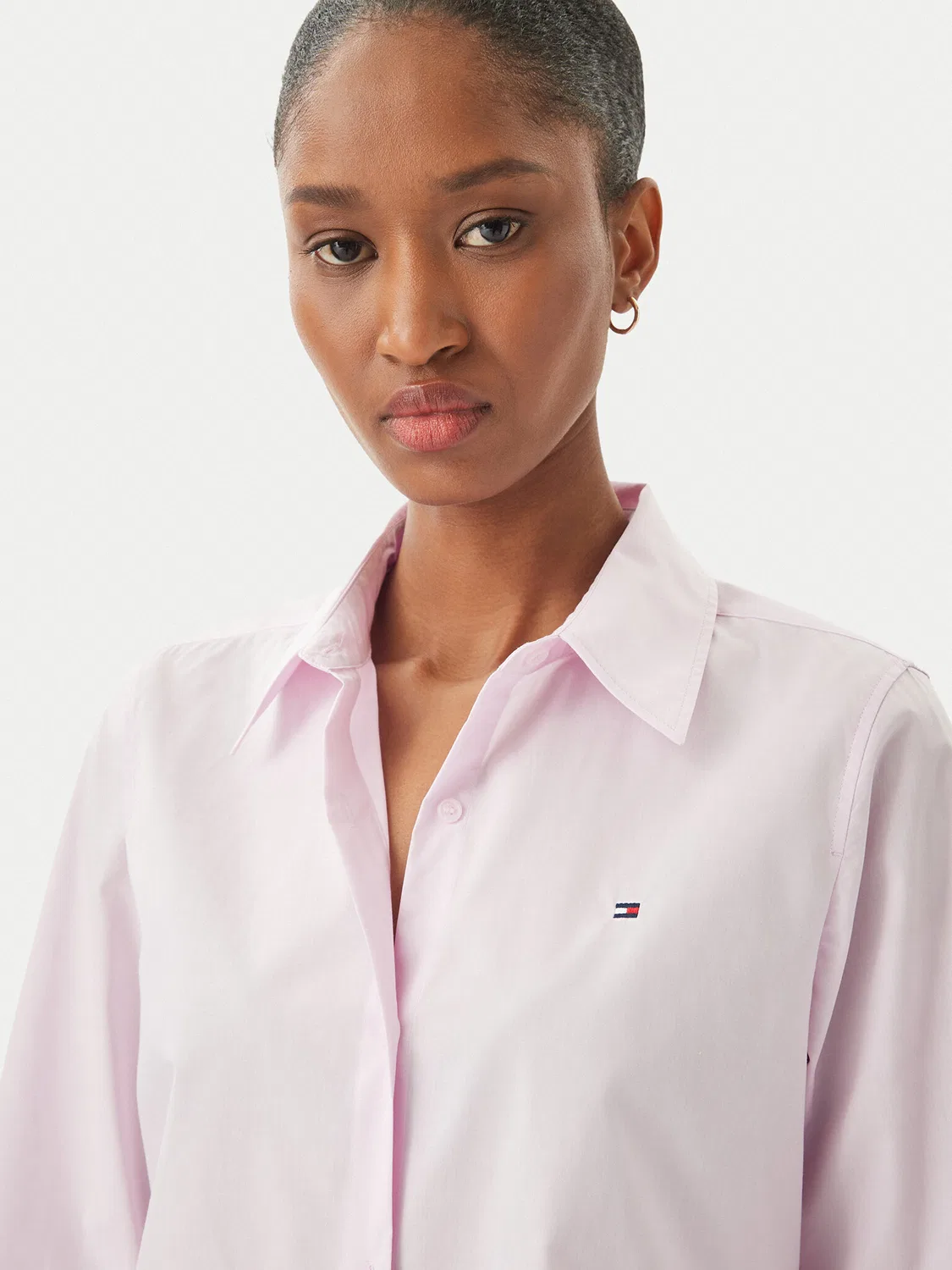Женская рубашка стандартного кроя Tommy Hilfiger, розовый — фото 4