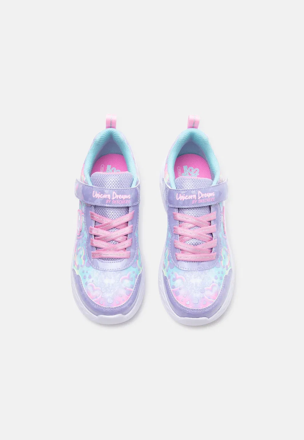 Мечты о единорогах - тренеры Skechers, Lavender/Multi-Coloured — фото 4