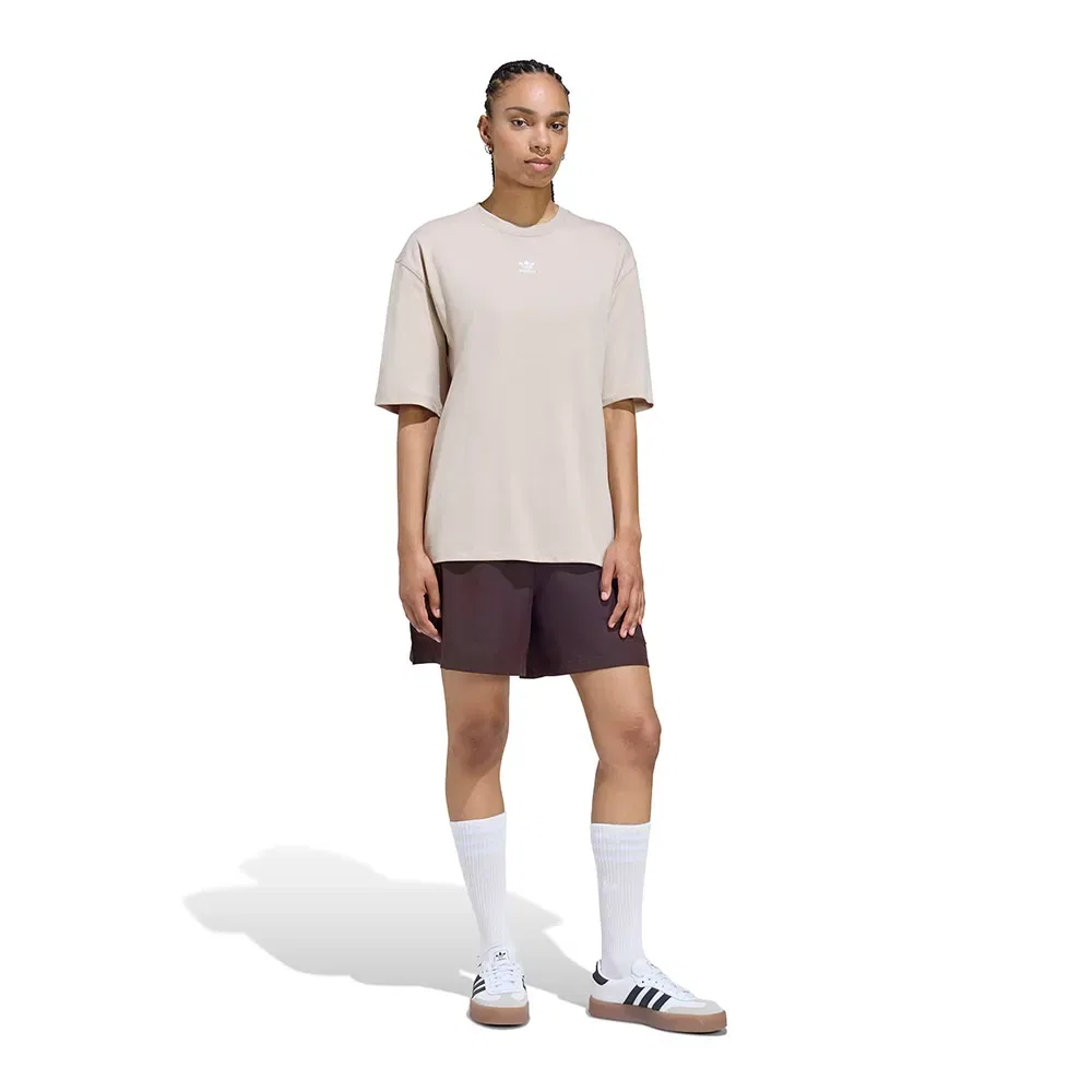 Женская футболка оверсайз с коротким рукавом Essentials Boyfriend Adidas Originals, Beige — фото 4