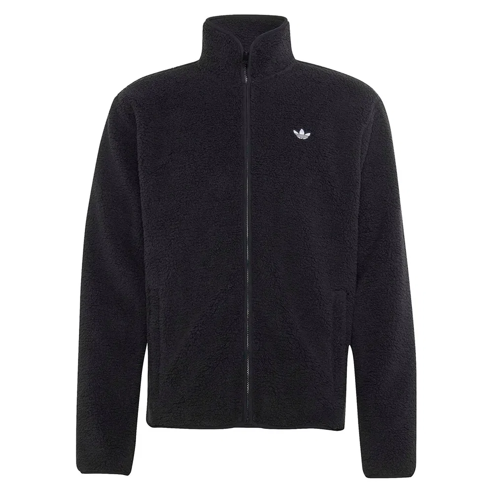 Куртка флисовая Trefoil Essentials Teddy Fleece Adidas Originals, черный — фото 3