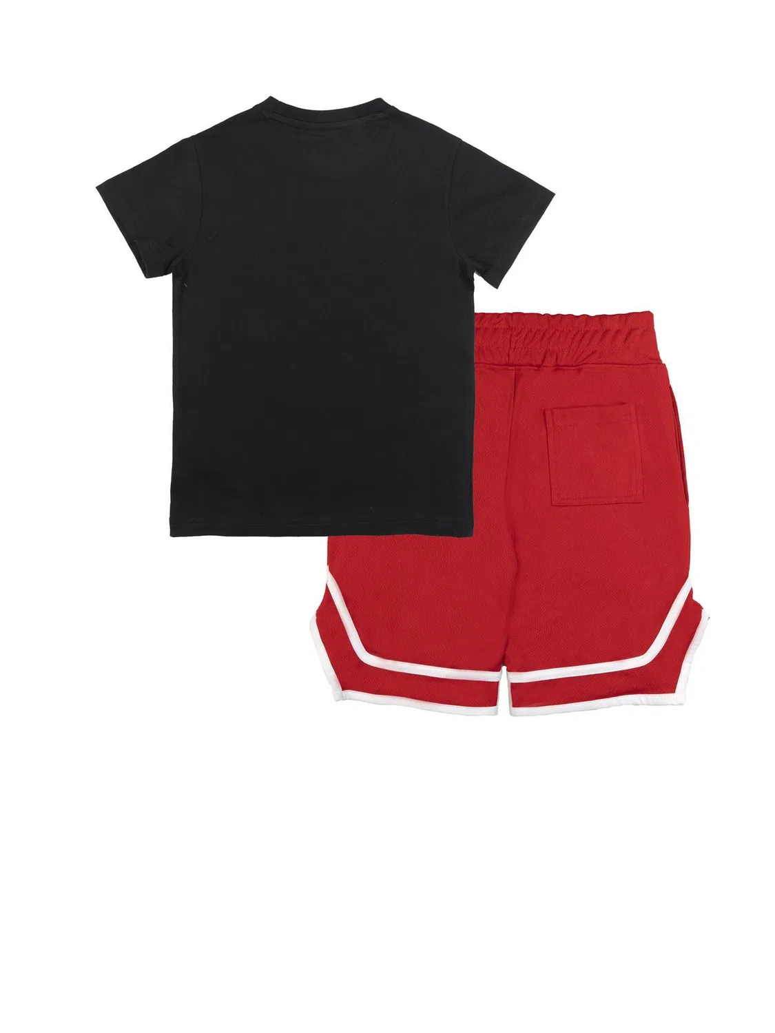 Детский комплект для мальчиков с принтом T-Shirt + Bermuda-Shorts Leone 1947 Apparel, Schwarz Rot — фото 2