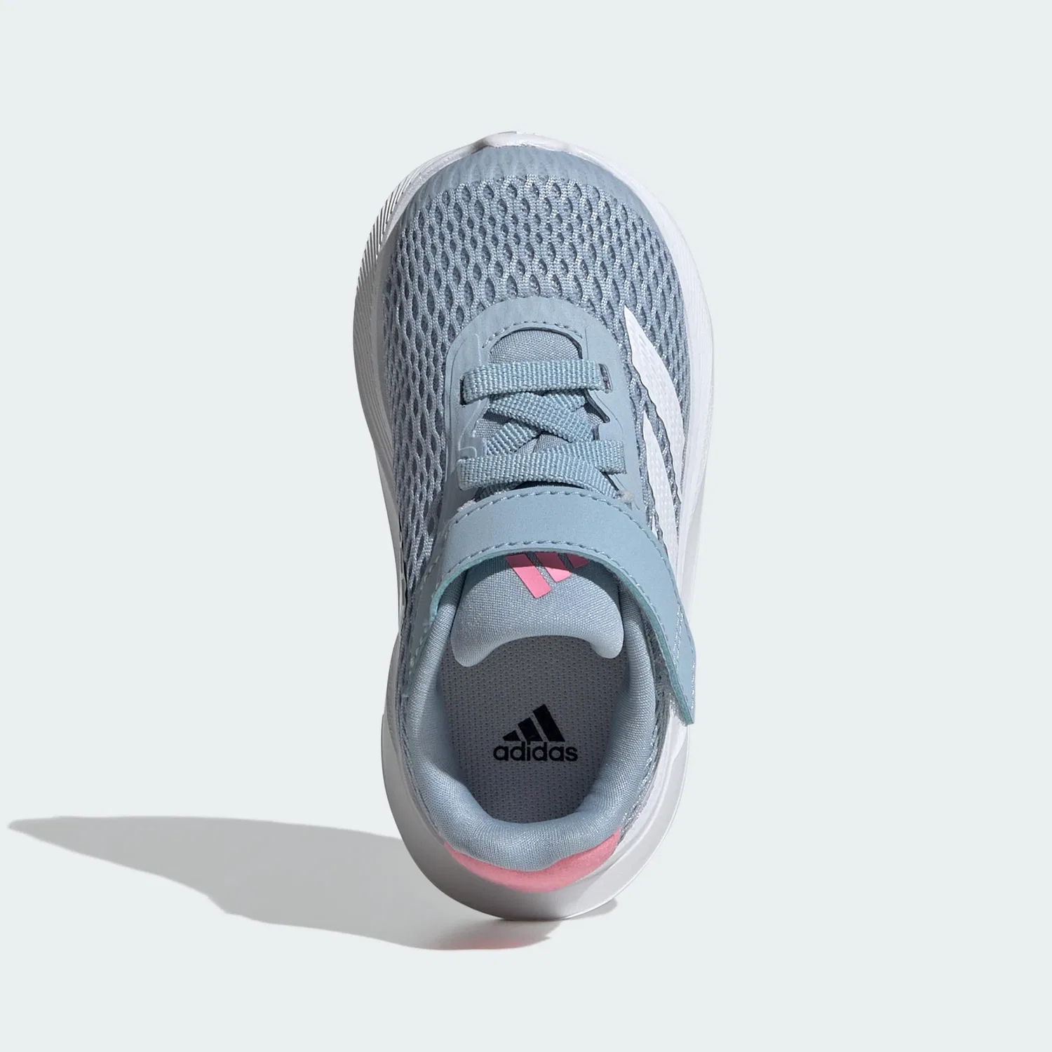 Детские беговые кроссовки для мальчиков с шнуровкой Duramo Sl Adidas, Wonder Blue Cloud White Bliss Pink — фото 3